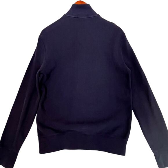 Polo Ralph Lauren 1/4 Zip Sweater Mens Medium Blue Classic Flesh Pony Preppy - Picture 4 of 10